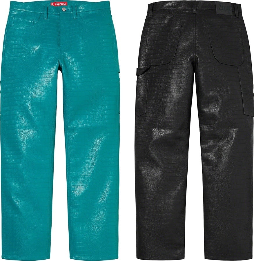 Faux Croc Painter Pant